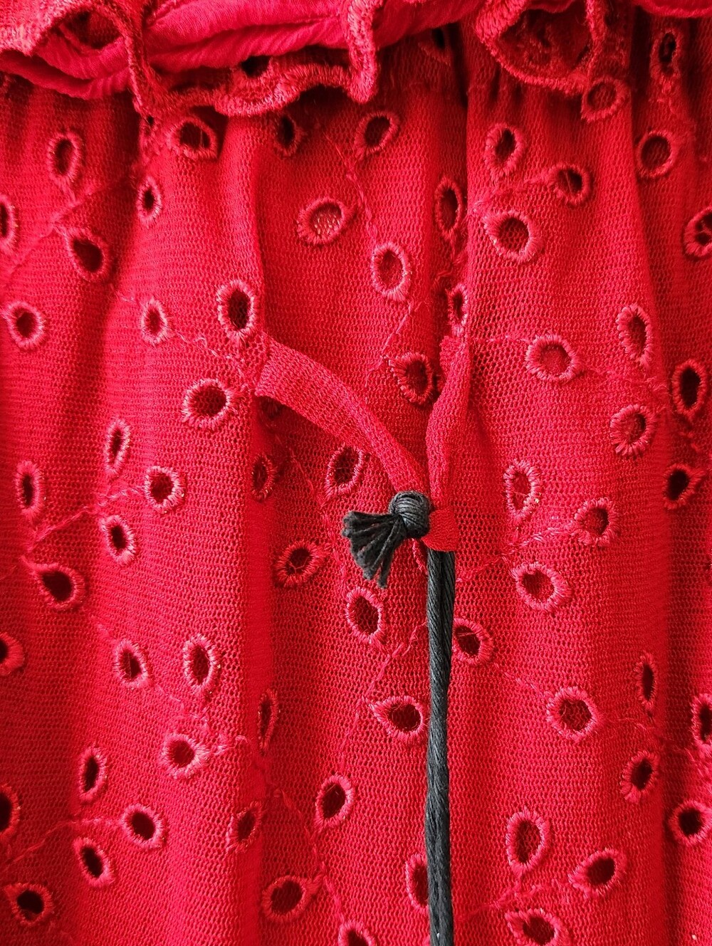 Jean Paul Gaultier Deep Red Eyelet Skirt - Picture 14 of 15